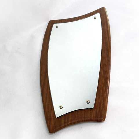 mid-Century Wall Mirror Vintage Spiegel Teak Danish Design 50er Years Mirror Cover