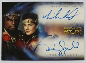 The Complete Star Trek DS9 Autograph DA1 Micheal & Terri/ Worf & Dax - Picture 1 of 1