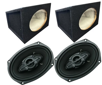 Gravity 1600W 6x9" Car truck Competition Speaker Pair + 2x S1 6x9" Box