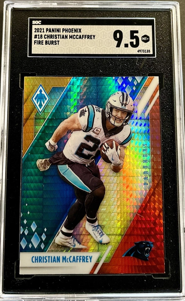 2021 Panini Phoenix - Fire Burst #18 Christian McCaffrey SGC 9.5 - Image 1 of 2
