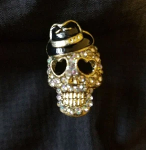 New Halloween Skull Cocktail Ring Gift Fashion Women Party Biker Goth Jewelry - Picture 1 of 2