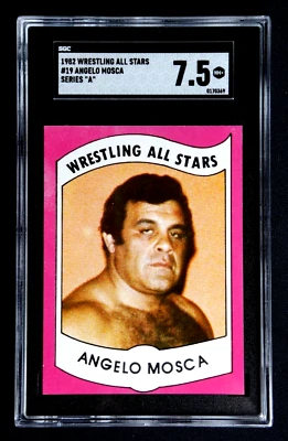 ANGELO MOSCA 1982 WRESTLING ALL STARS ROOKIE CARD #19 SGC 7.5 SERIES A ALL-STARS - Image 1 of 2