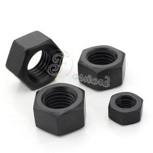 Sechskantmuttern Muttern Mutter Stahl schwarz Klasse 8.8 2/2.5/3/4/5/6 mm DIN934 - Afbeelding 1 van 4