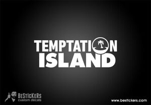1 adesivo divertente TEMPTATION ISLAND logo isola coppie per laptop pc mac tv tv