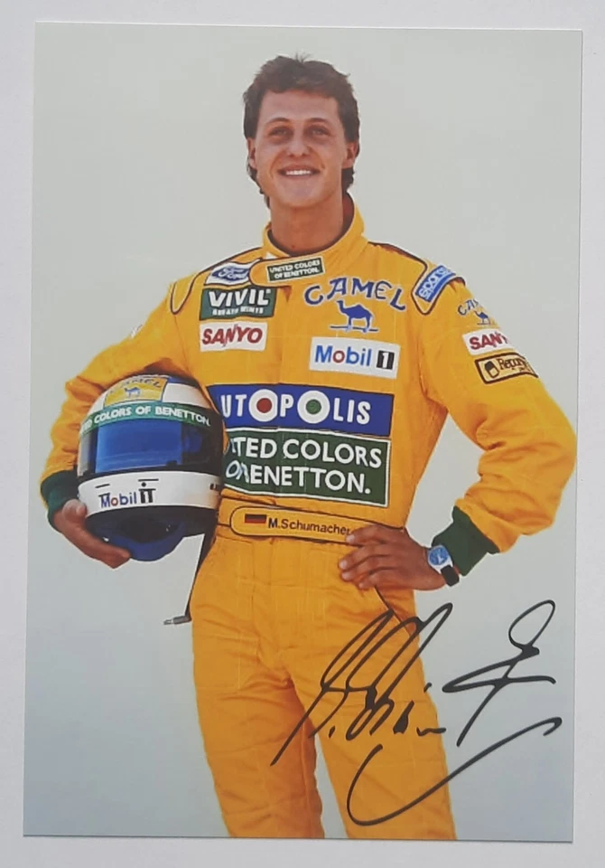 Michael Schumacher* Autogrammfoto 10 x 15 cm Repro Unterschrift * RAR * Benetton - Bild 1 von 1
