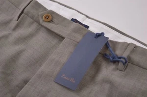 Zanella NWT Dress Pants Size 36 In Sand / Light Grayish Brown Wool Parker - Picture 1 of 11