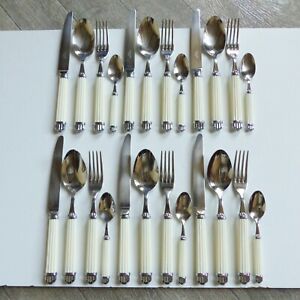 CHRISTOFLE ARIA STAINLESS 24 PIECES DINNER FLATWARE FOR 6 PEOPLE
