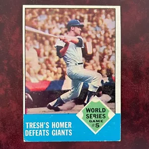1963 Topps Set Tom Tresh 1962 World Series Game 5 #146 Yankees Giants - EX++ - Bild 1 von 2