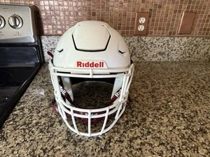 Casco calcio Riddell SpeedFlex bianco con mascherina adulto grande 2024 - Foto 1 di 10
