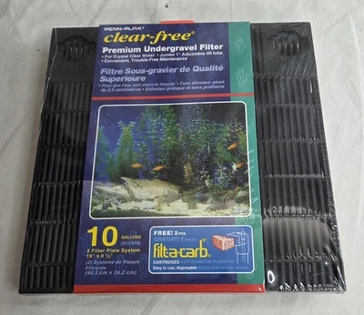 Filtro de grava premium Penn-Plax transparente para tanques de 10 galones 19"x 9 1/2" Foto 1 de 3