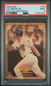 1998 Leaf #133 Cal Ripken Jr Orioles Fractal Materials /250 PSA 9 MINT 207 - Bild 1 von 3