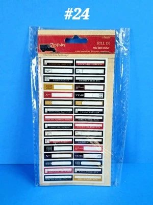 RARO 7 GITANOS RELLENO MINI ETIQUETA PEGATINA 2 HOJAS ÁLBUM DE RECORTES ADORNOS #24 Foto 1 de 2