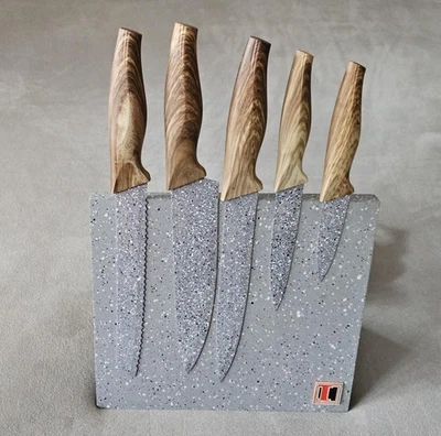 0662) Messer Set 6 teilig Keramik Küchenmesser mit Magnet Ständer   - Bild 1 von 4