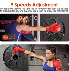 Music Boxing Machine with Boxing Gloves, Wall Mounted Electronic Wall Target - Picture 1 of 16