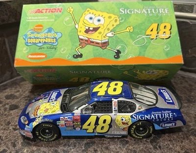 Jimmie Johnson 2003 #48 Lowe’s SpongeBob 1:24 Nascar Chevrolet Diecast Hendrick - Image 1 of 4