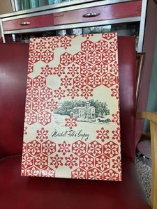 Vintage Marshall Field Gift Box Christmas Scene Winter Sleigh 11x17 Snowflake - Picture 1 of 8