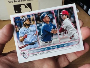 AL HR LEADER GUERRERO JR. PEREZ OHTANI 2022 TOPPS SERIES 1 ERROR CARD #48 - Bild 1 von 2