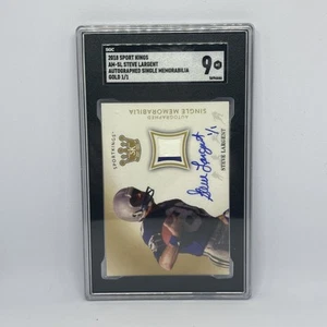 2018 Sport Kings Steve Largent Gold 1/1 Patch Memorabilia Autograph SGC 9 - Picture 1 of 2