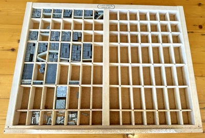 Lead Letterpress Type Case Tray with Type Excellent Condition Tray #3 of 7 - Image 1 of 4