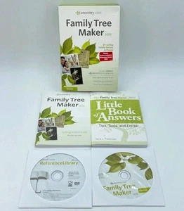 ANCESTRY Family Tree Maker 2010 Deluxe Software Box Books Discs PC Windows - Picture 1 of 3