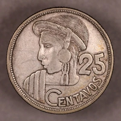 1955 Guatemala Silver 25 Centavos - Image 1 of 2