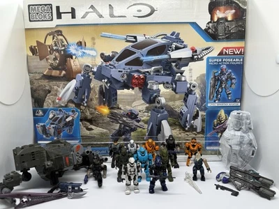 Lot Of Mega Bloks Construx HALO UNSC Quad Walker W/12 Figures OPEN BOX READ DISC - Image 1 of 4