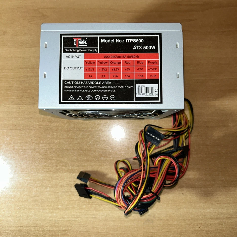 iTek Energy PIV 500W Alimentatore per Computer - Argento (ITPS500) - Immagine 1 di 3