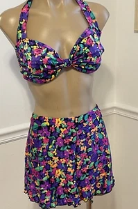 Vintage 80's Classics Jantzen 3 Piece Pinup Style Bathing Suit Swim Shorts 16 - Picture 1 of 15