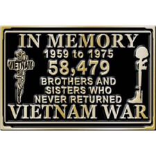 In Memory Brothers and Sisters Who Never Returned Vietnam War Belt Buckle, 3.12"
