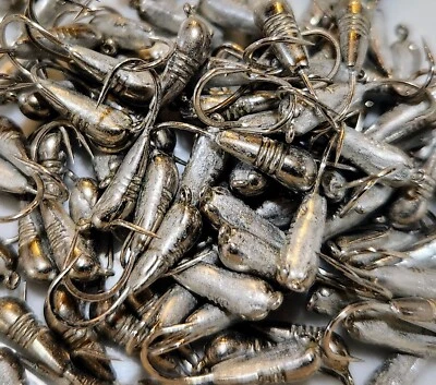 50 pcs Tungsten Unpainted Nymph/Scud Jigs – Fly or Ice Fishing Jigs - Image 1 of 4