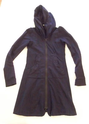 PRAIRIE UNDERGROUND Capa Larga SUDADERA CON CAPUCHA AZUL MEDIANOCHE Algodón Orgánico PEQUEÑA S ¡Como Nueva! Foto 1 de 3