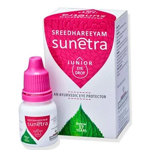 Sreedhareeyam Ayurveda Sunetra Junior Herbal Eyedrops (Below 17 years age)Pack-2 - Picture 1 of 6