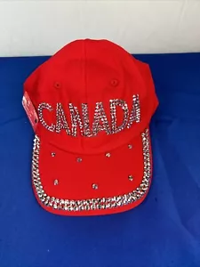 Rot Canada Glitzer Strass Damen Baseball Cap Outdoor Sonnenhut - Bild 1 von 4