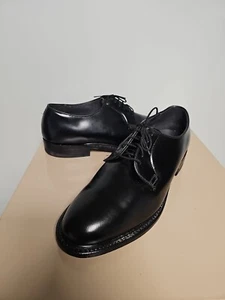 Scarpe eleganti Oxford vintage Knapp in pelle nera K121 da uomo taglia 101/2 E (RARO NOS) - Foto 1 di 15