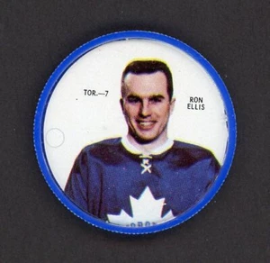 1968-69 monedas de hockey Shirriff Tor.-7 Ron Ellis 22526 - Imagen 1 de 2