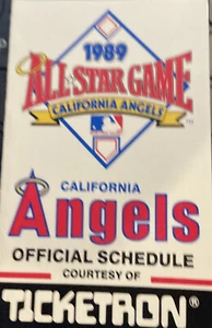 1989 CALIFORNIA ANGELS POCKET SCHEDULE TICKETRON - Picture 1 of 2