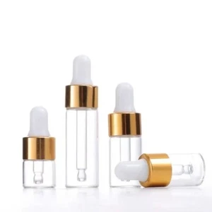 20pcs Mini Empty Essential Oil Glass Vials Drop Pipette Sample Dram Bottles New - Picture 1 of 6