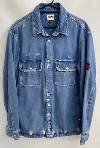 Tommy Jeans Mens Denim Jacket. Size Medium. Tommy Hilfiger, Denim Shirt Jacket - Picture 1 of 11