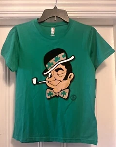 Authentic UNK Boston Celtics Lucky Logo NBA kids basketball T-Shirt tee 14-16 - Picture 1 of 3