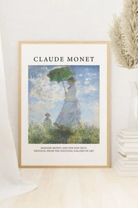 Claude Monet Woman with a Parasol - Madame Monet and Her Son Gallery Print - Picture 1 of 6
