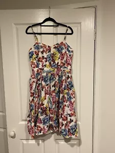 ALANNAH HILL Floral Silk Blend Dress SIZE 14 - Picture 1 of 9
