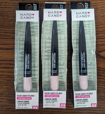 LOT OF 3 - HARD CANDY COLOR LIQUID EYELINER 1807 BLACK TO BASIC 0.014oz EACH - Image 1 of 2