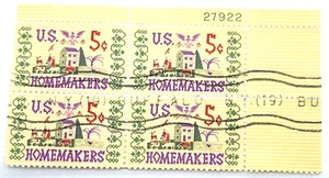 US 5 Cent Homemakers 1964, Scott #1253, Block Of 4 Stamps, MNH. - Picture 1 of 3