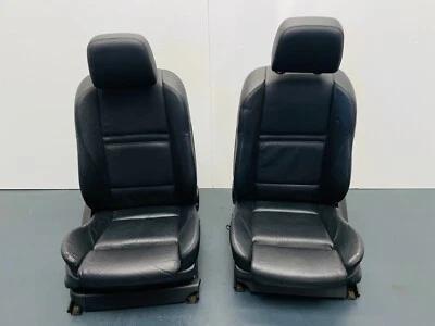 BMW E70 X5 M Sport Front Left & Right Black Leather Interior Seats Heated #033 - Image 1 of 4