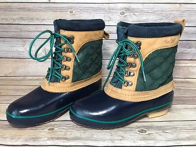 Botas de lluvia Cabelas para mujer con aislamiento de goma y cuero aislantes #81044 talla 6 EXC Foto 1 de 4