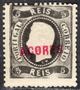 SELLO AZORES PORTUGAL 1865/70 Sc. #7 MNG - Imagen 1 de 2