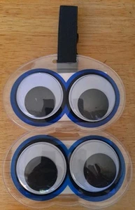 New Cartoon Blue Eyes Luggage Tag W/ Clip, Blank Tag for Name, Address, Phone - Picture 1 of 4
