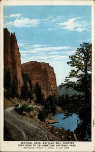 Sentinel Rock Wyoming Buffalo Bill Country Cody Road to Yellowstone postcard - Picture 1 of 2