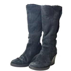 Botas de cuña UGG para mujer talla 6 Elsey piel de oveja altas forradas cálidas 5586 - Imagen 1 de 12