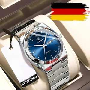HERRENUHR EDELSTAHL WASSERDICHT HERREN UHR LUXUS - Bild 1 von 14